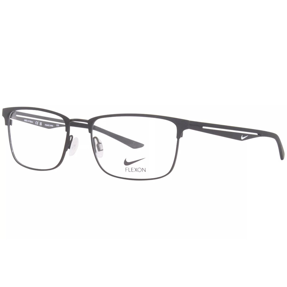NWT Nike 4314 Black Rectangle 56mm Eyeglasses